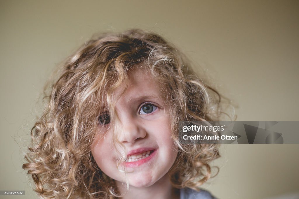 Little messy haired girl