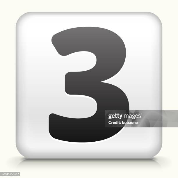 Square Button With Number Three High-Res Vector Graphic - Getty Images