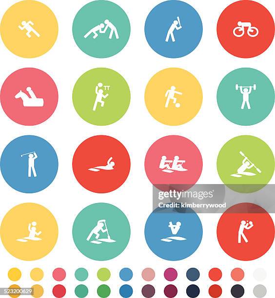 sport icon - athlete icon stock illustrations