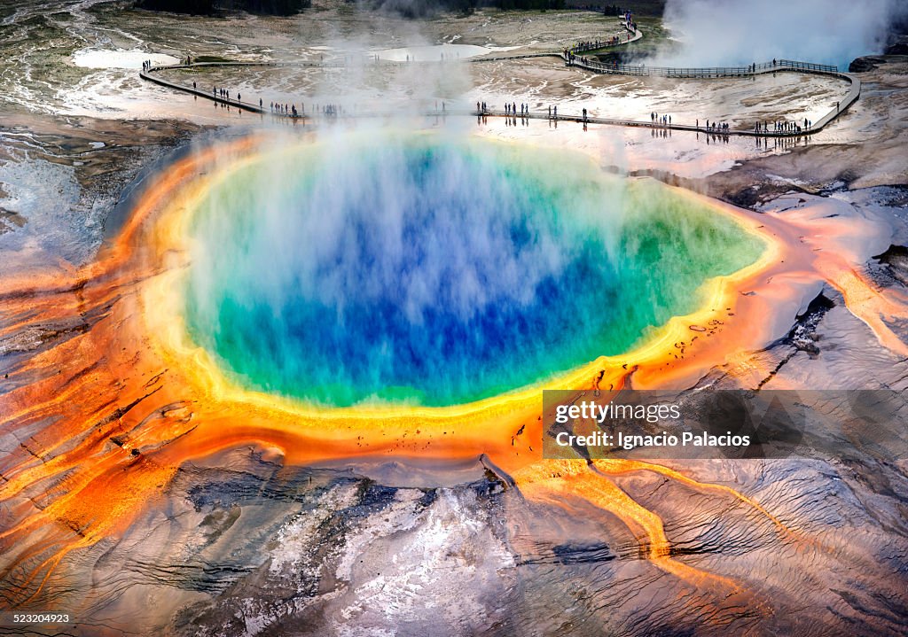 Grand Prismatic Spring, Midway Geyser, Yellowstone