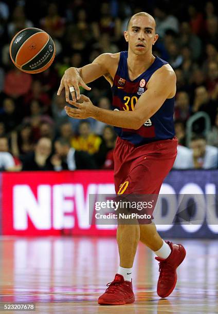 Carlos Arroyo during the match between FC Barcelona abd Lokomotiv Kuban, corresponding to the 1/4 round 4 of the basketball euroleague, played at the...