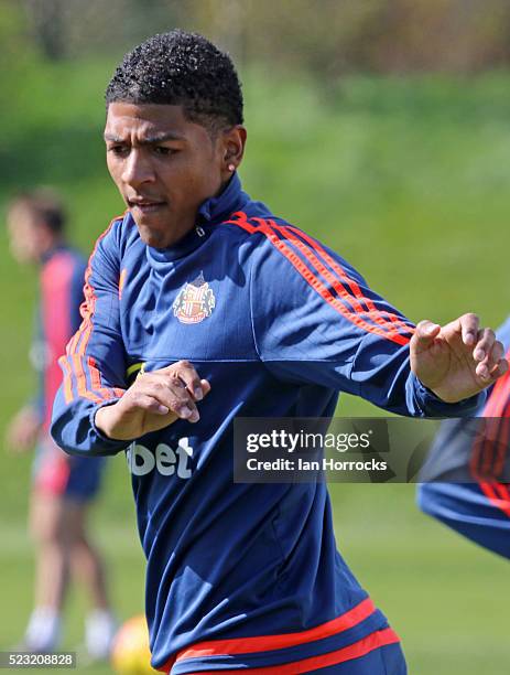 Patrick Van Aanholt during Sunderland AFC training session at The Academy of Light on April 22, 2016 in Sunderland, England.