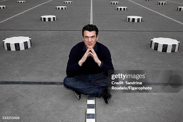 Singer Marc Lavoine is photographed for Madame Figaro on February 15, 2016 in Paris, France. CREDIT MUST READ: Sandrine Roudeix/Figarophoto/Contour...