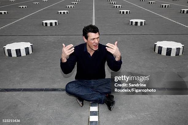 Singer Marc Lavoine is photographed for Madame Figaro on February 15, 2016 in Paris, France. CREDIT MUST READ: Sandrine Roudeix/Figarophoto/Contour...