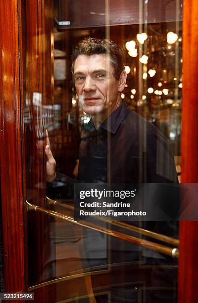 Singer Marc Lavoine is photographed for Madame Figaro on February 15, 2016 in Paris, France. CREDIT MUST READ: Sandrine Roudeix/Figarophoto/Contour...