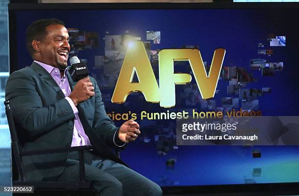 Alfonso Ribeiro attends AOL Build Speaker Series to discuss "America's Funniest Home Videos" at AOL Studios In New York on April 22, 2016 in New York...