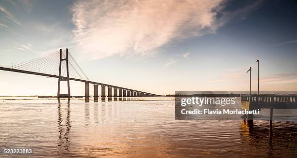 paraná river from rosario coast in argentina - rosario stock pictures, royalty-free photos & images