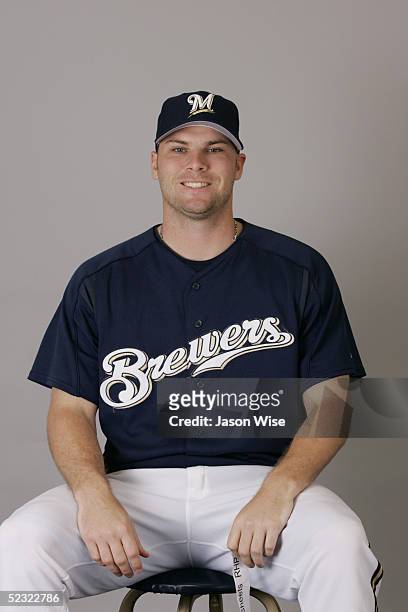 Ben Sheets of the Milwaukee Brewers poses for a portrait during photo day at Maryvale Stadium on March 1, 2005 in Phoenix, Arizona.