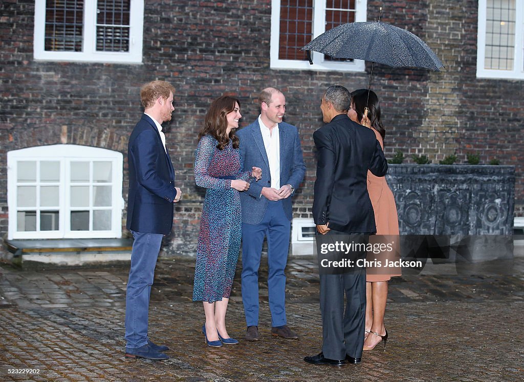 The Obamas Dine At Kensington Palace