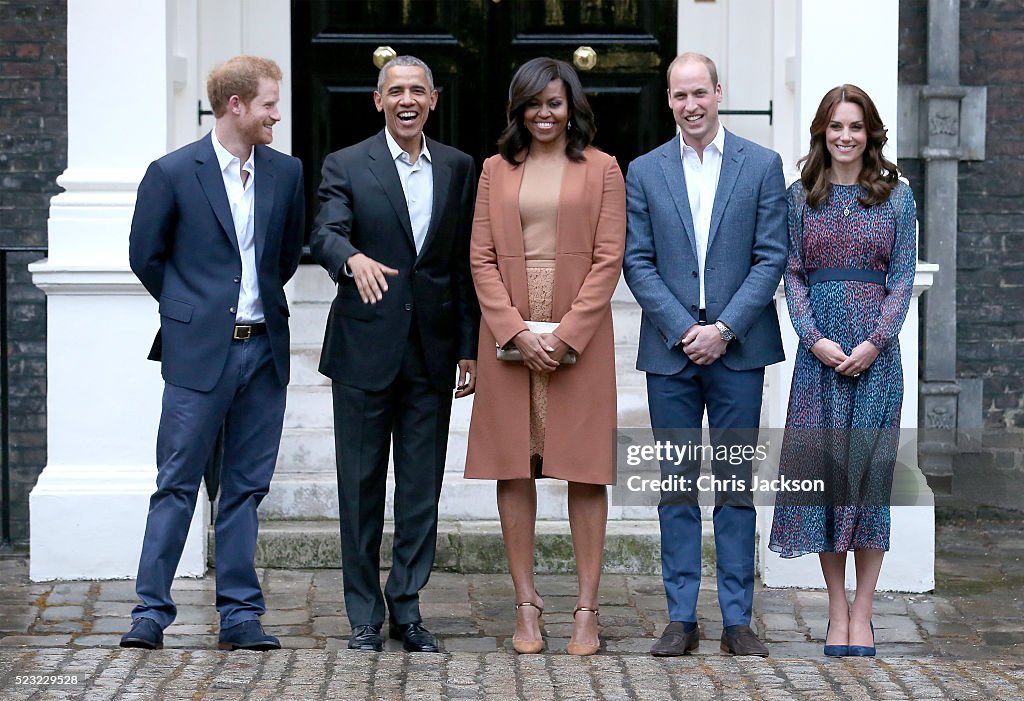 The Obamas Dine At Kensington Palace