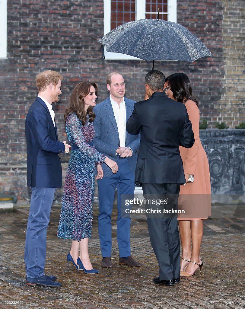 The Obamas Dine At Kensington Palace