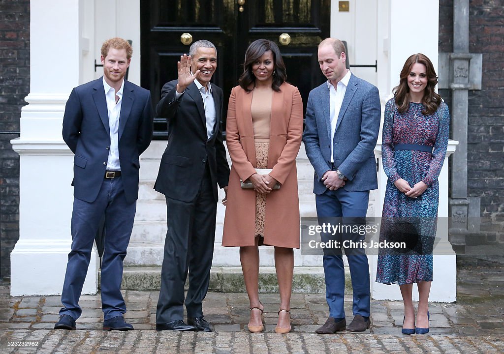 The Obamas Dine At Kensington Palace