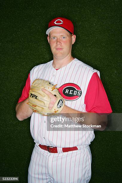 Todd Coffey of the Cincinnati Reds poses for a portrait during photo day at Ed Smith Stadium on February 24, 2005 in Sarasota, Florida.