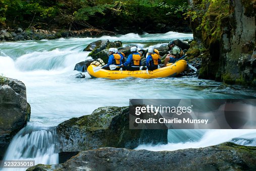 White Rafters In A River Eddy High-Res Stock Photo - Getty Images