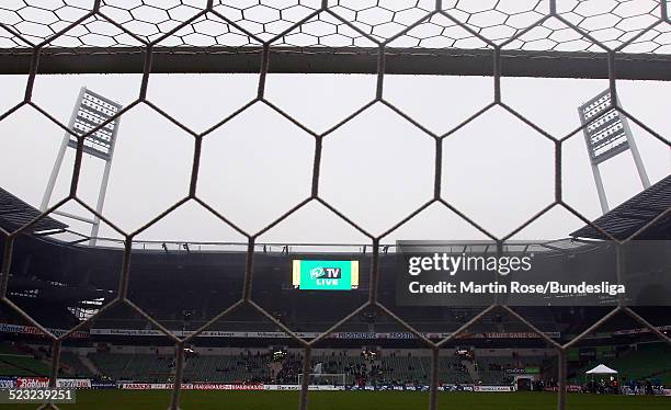 Uebersicht von dem Weserstadion vor dem Bundesligaspiel zwischen SV Werder Bremen Bayer Leverkusen im Weser Stadion am 27.Februar 2011 in Bremen,...