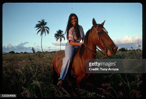 puerto rican horse rider - puerto rico ストックフォトと画像