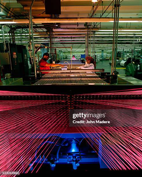 synthetic fiber production - textile mill stock pictures, royalty-free photos & images