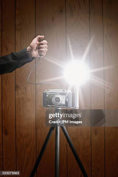 taking picture with vintage camera - camera lens flare stock pictures, royalty-free photos & images