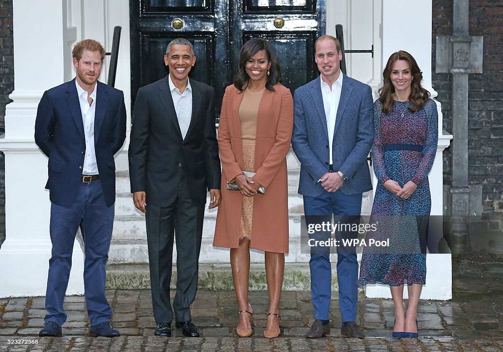 The Obamas Dine At Kensington Palace