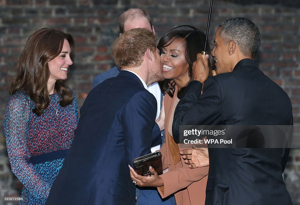 The Obamas Dine At Kensington Palace