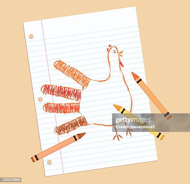 thanksgiving turkey hand - crayon stock illustrations