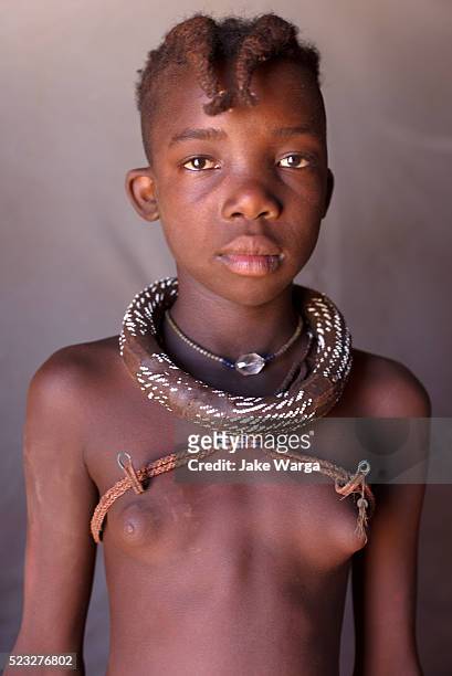 kid, himba people, aka ovahimba, omuhimba people, namibia - anthropology stock pictures, royalty-free photos & images
