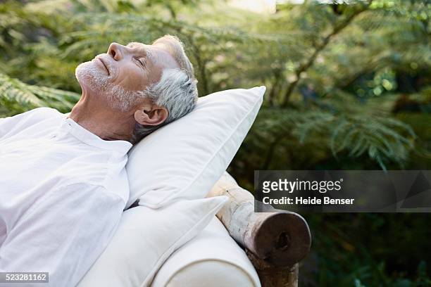 man napping - old rich man stock pictures, royalty-free photos & images
