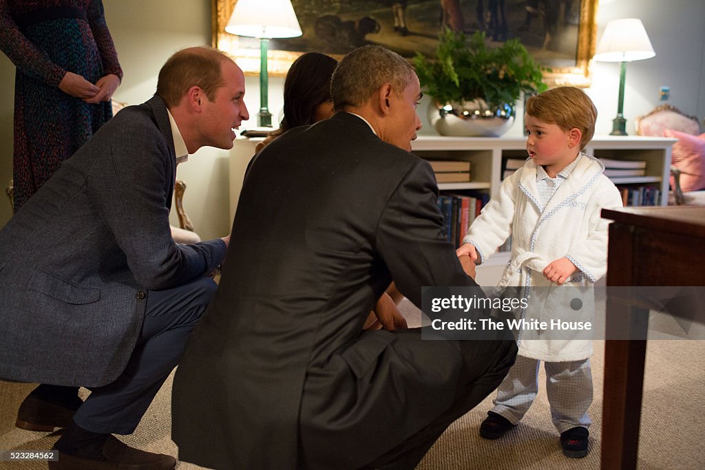 The Obamas Dine At Kensington Palace