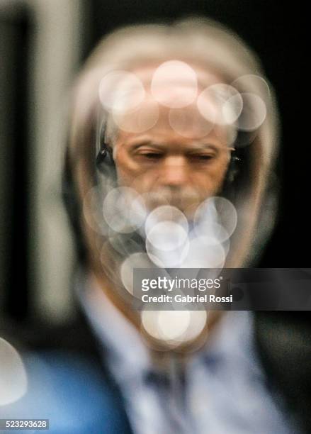 Nobel Laureate John M Coetzee looks on during day 2 of Buenos Aires International Book Fair at La Rural on April 22, 2016 in Buenos Aires, Argentina.
