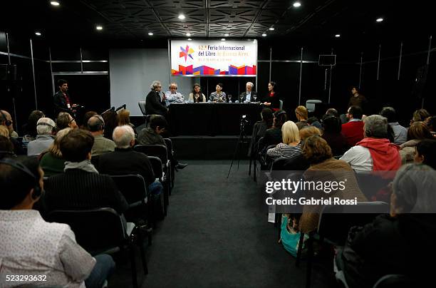 Nobel Laureate John M Coetzee speaks during day 2 of Buenos Aires International Book Fair at La Rural on April 22, 2016 in Buenos Aires, Argentina.