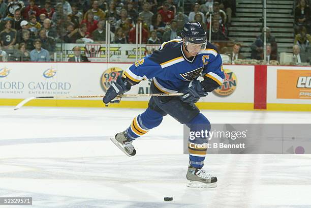 Player Al Macinnis of the St Louis Blues.