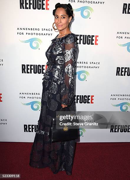 Tracee Ellis Ross arrives at the The Annenberg Space For Photography Presents "Refugee" at Annenberg Space For Photography on April 21, 2016 in...