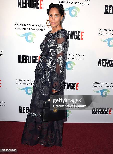 Tracee Ellis Ross arrives at the The Annenberg Space For Photography Presents "Refugee" at Annenberg Space For Photography on April 21, 2016 in...