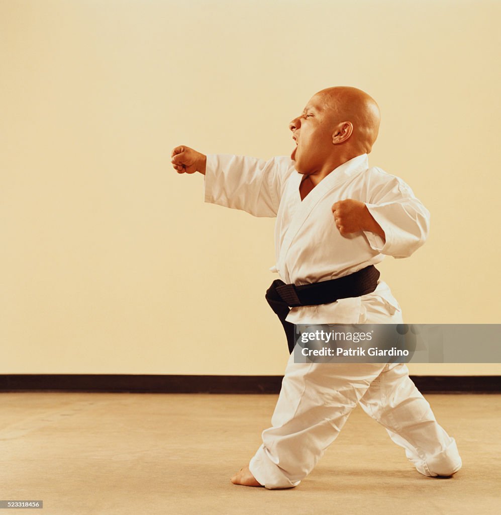 Little Person Doing Karate