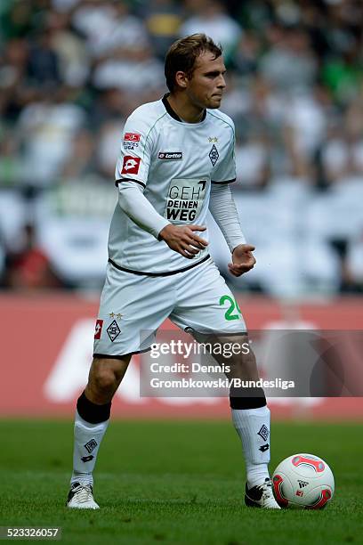 Tony Jantschke of Moenchengladbach of Moenchengladbach controls the ball during the Bundesliga match between VfL Borussia Moenchengladbach and 1. FC...