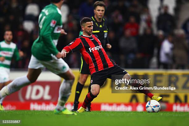 Benjamin Koehler waehrend des Spiels der 2. Bundesliga zwischen Eintracht Frankfurt und SpVgg Greuther Fuerth in der Commerzbank-Arena am 12....