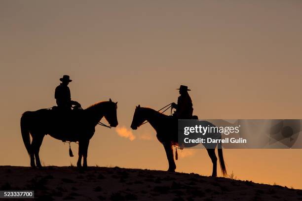 horses running fresh snow - cowboy chaps stock pictures, royalty-free photos & images