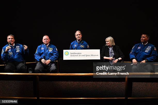 Commander Terry Virts, Commander Barry E. "Butch" Wilmore, Former NASA Astronaut Dr. John Grunsfeld, Writer/Director Toni Myers and Flight Engineer...