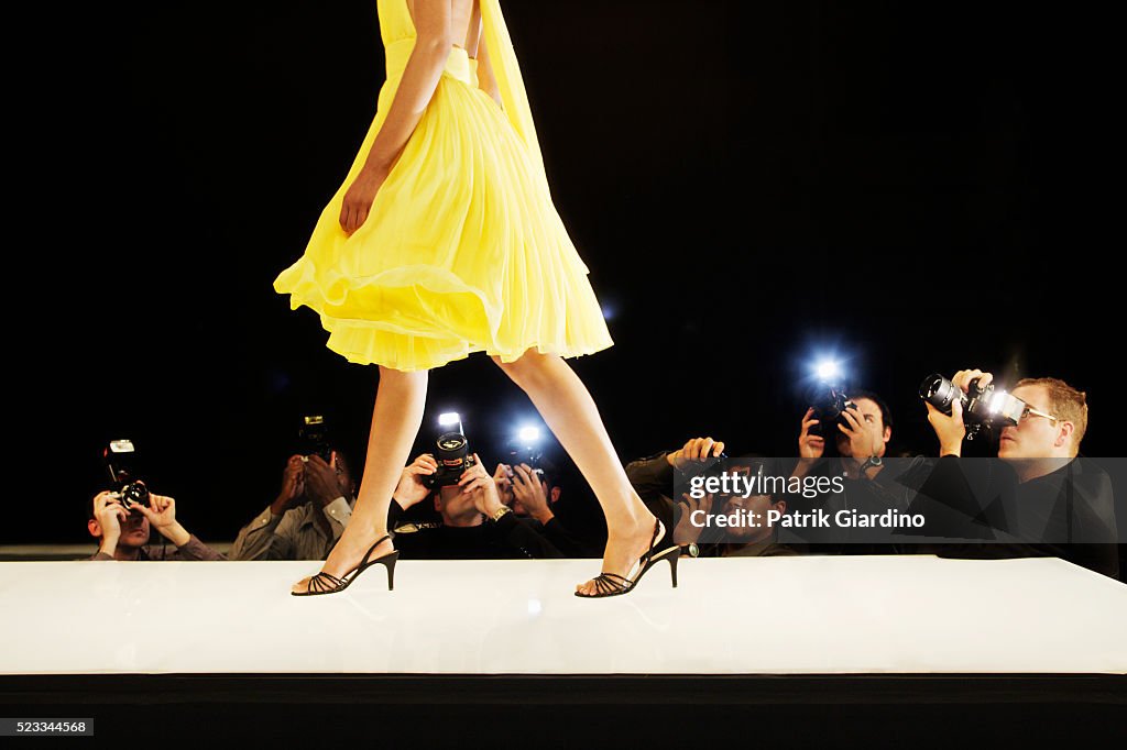 Photographing Model at Fashion Show