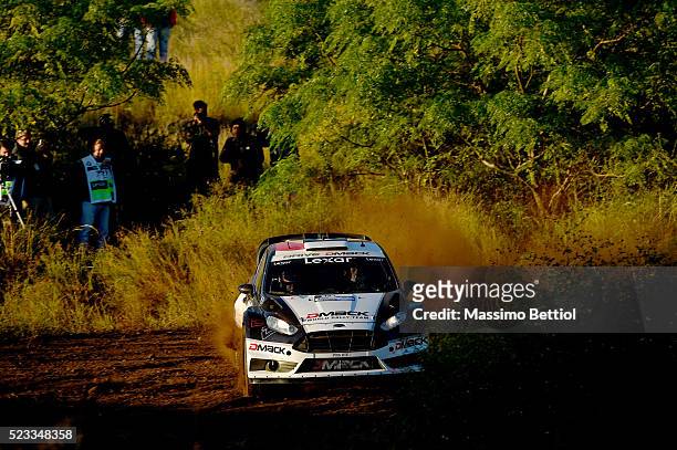 Ott Tanak of Estonia and Raigo Molder of Estonia compete in their DMack WRT Ford Fiesta RS WRC during Day One of the WRC Argentina on April 22, 2016...