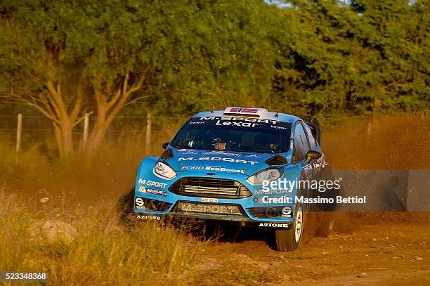 Mads Ostberg of Norway and Ola Floene of Norway compete in their M-Sport WRT Ford Fiesta RS WRC during Day One of the WRC Argentina on April 22, 2016...