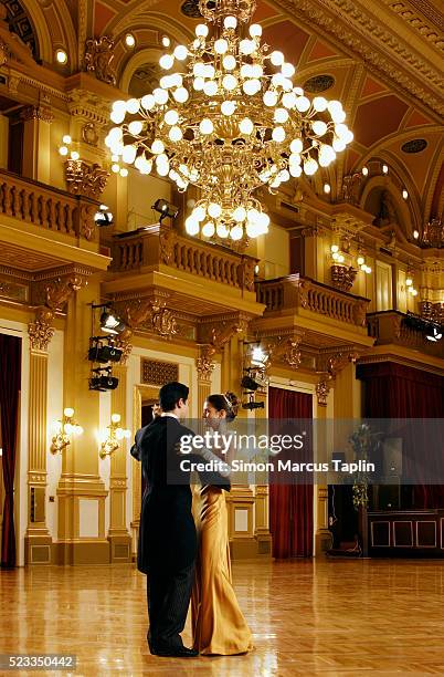 couple dancing - chandelier stock pictures, royalty-free photos & images