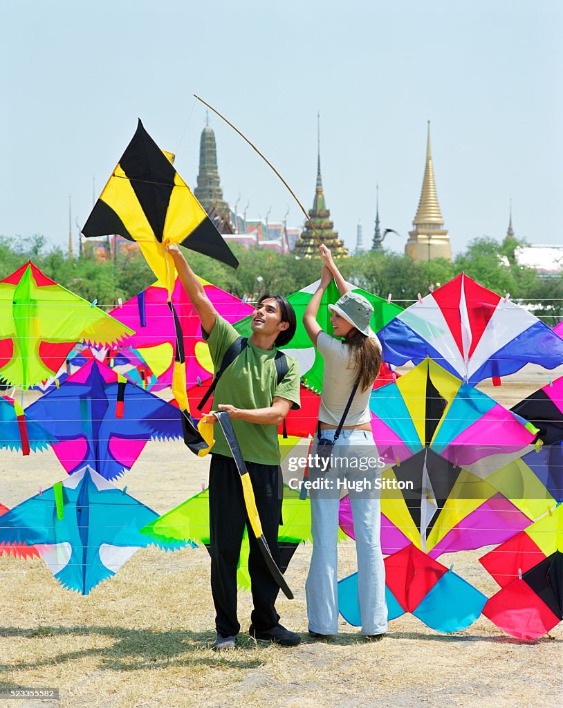 Tourist couple on vacations, Bangkok, Thailand