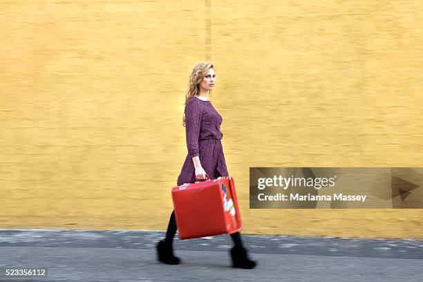 young woman going on a trip - marianna wall stock pictures, royalty-free photos & images