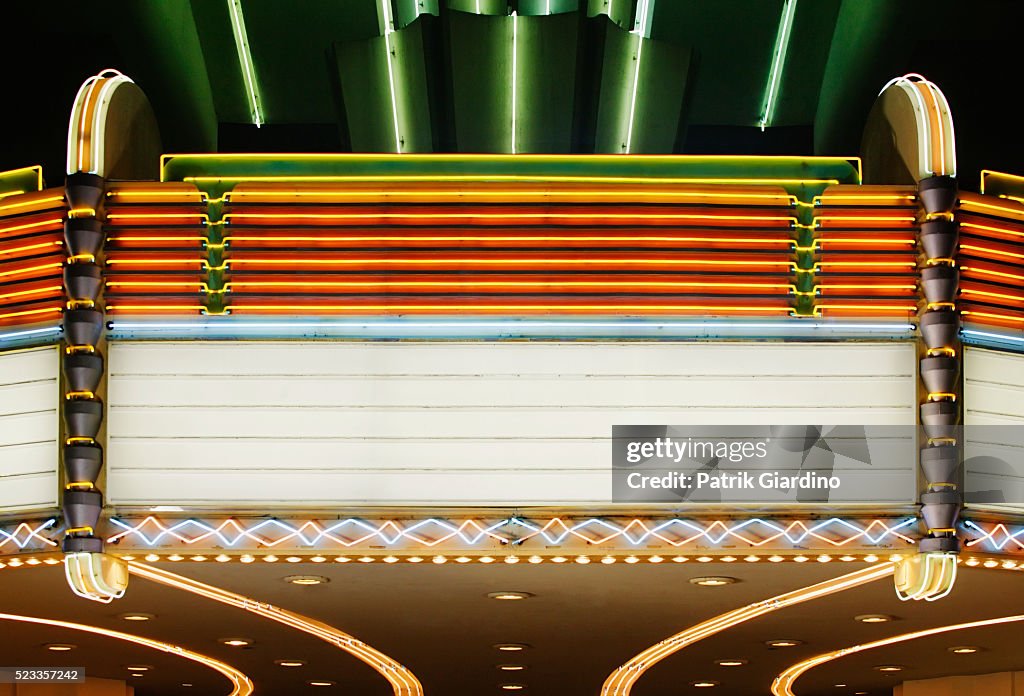 Blank Movie Marquee