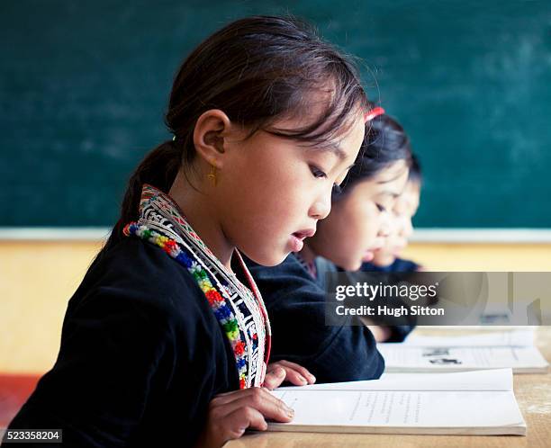 ethnic minority school in sapa, vietnam - north vietnam stock pictures, royalty-free photos & images