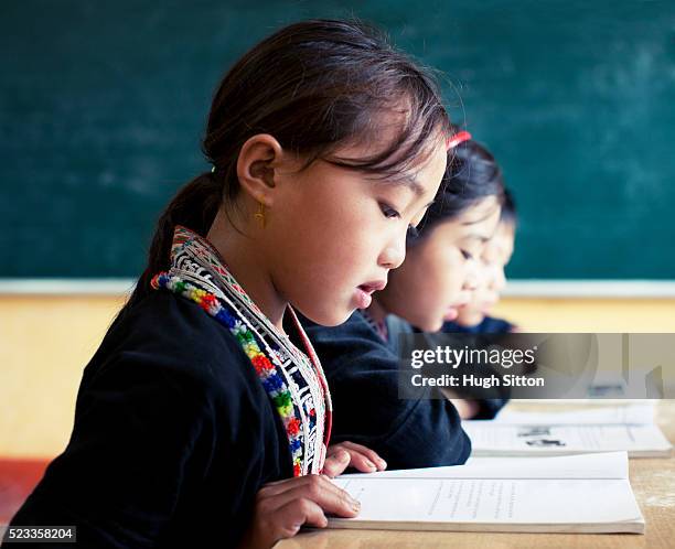 ethnic minority school in sapa, vietnam - vietnam school stock pictures, royalty-free photos & images