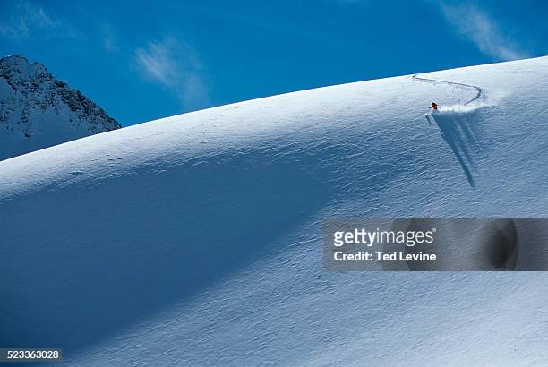 skier, zugspitze, germany, europe - downhill skiing fotografías e imágenes de stock
