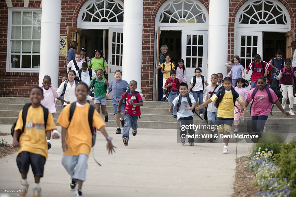 Students Leaving School HighRes Stock Photo Getty Images