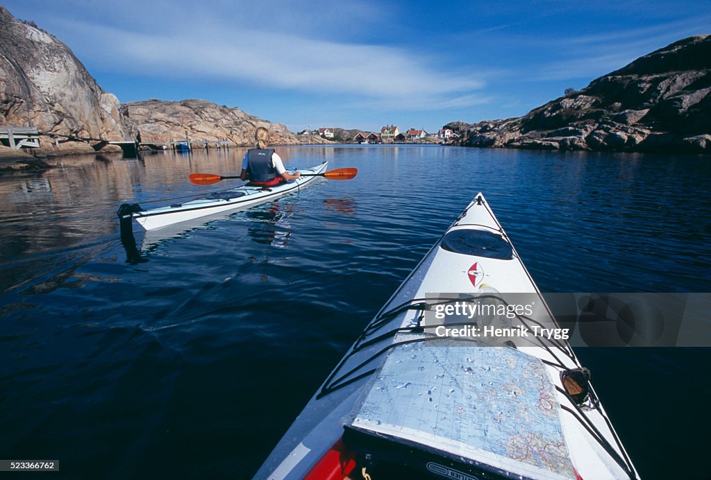 Kayakers Touring Fjallbacka Archipelago